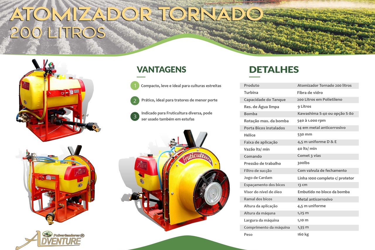 Adventure Atomizador Tornado 200 Litros - 22/22 14
