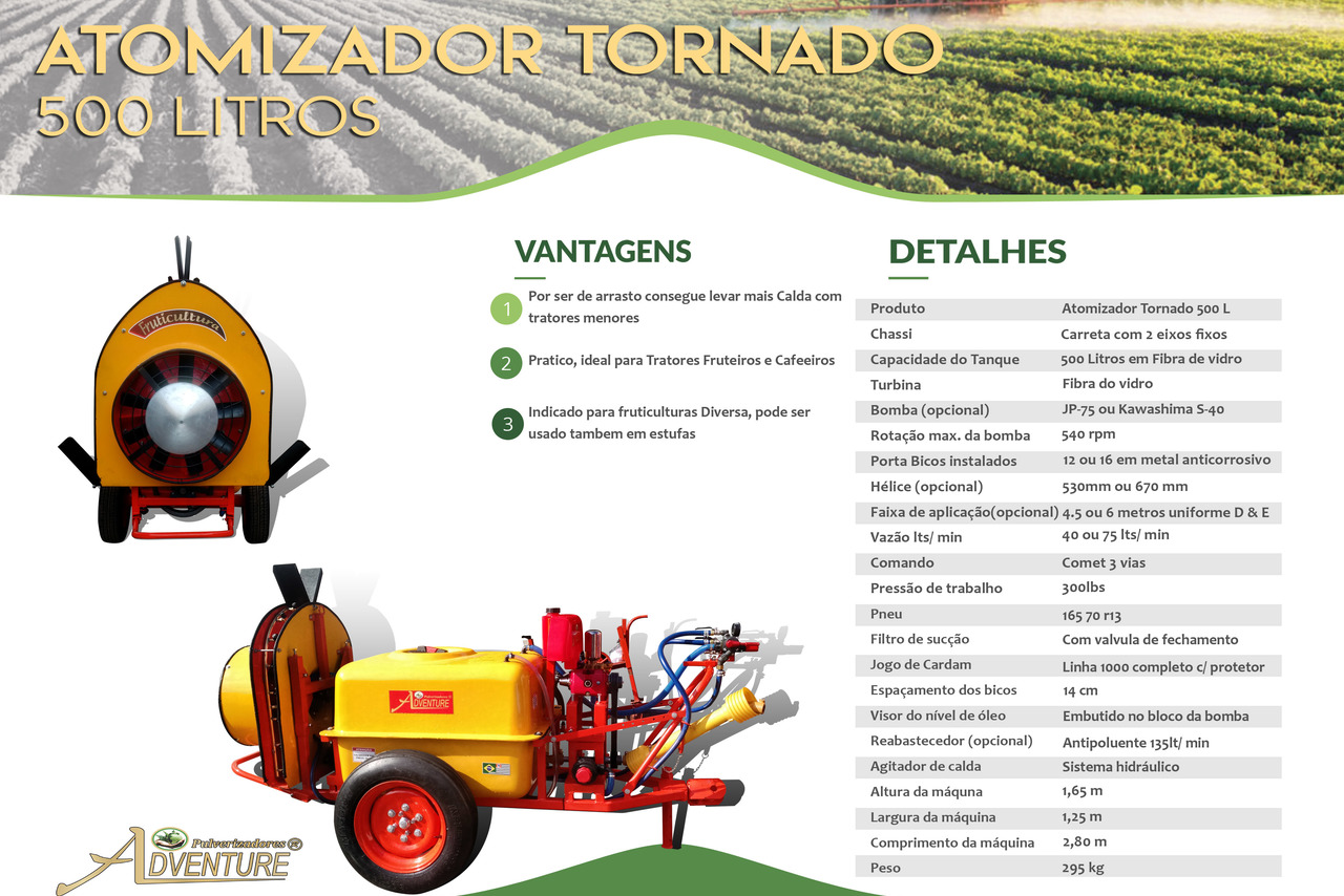 Adventure Atomizador Tornado 500 Litros - 20/20 6