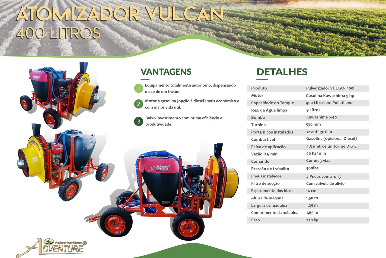 Adventure Atomizador Vulcan 400 Litros - 22/22 13
