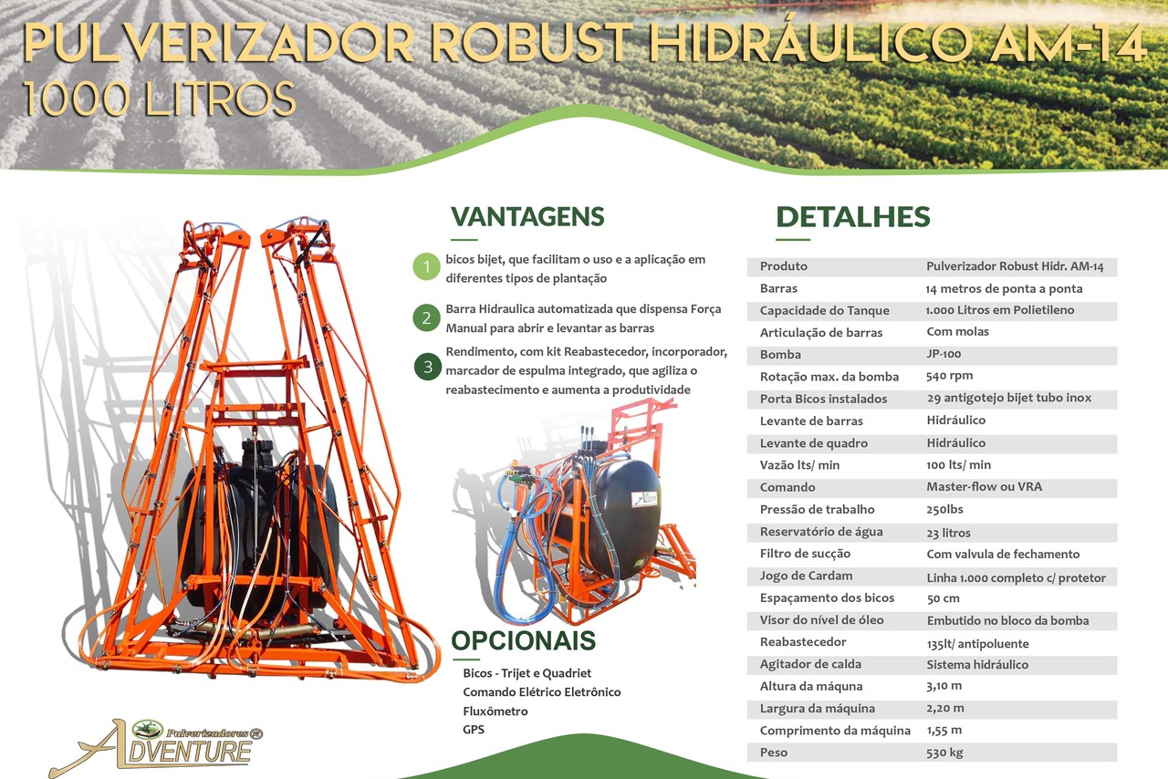 Adventure Robust Hidráulico AM-14 1000 Litros - 21/21 7