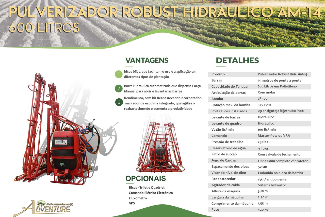 Adventure Robust Hidráulico AM-14 600 Litros - 21/21 7