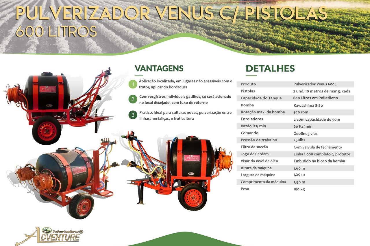 Adventure Venus C/Pistolas 600 Litros - 21/21 11