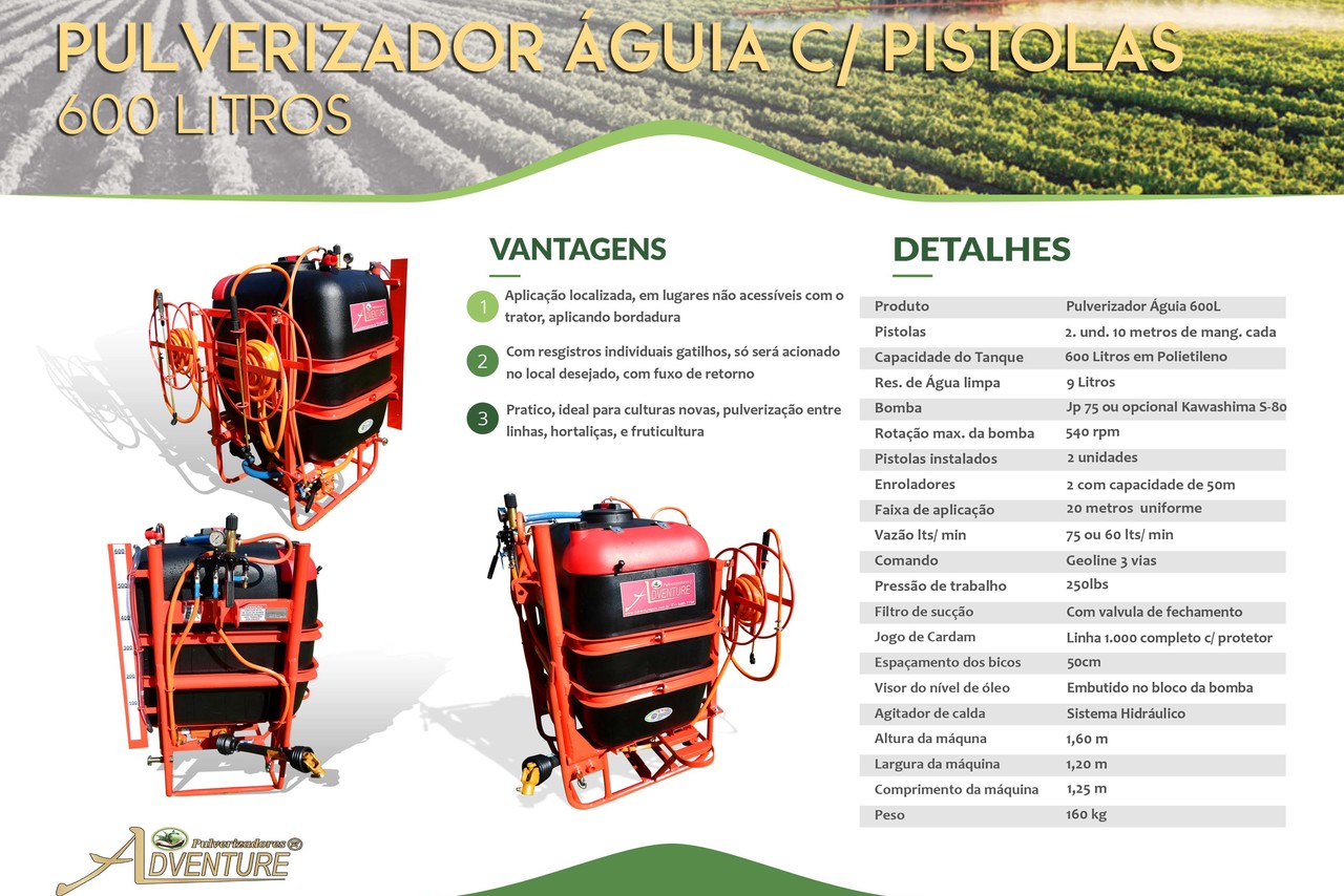 Adventure Águia C/Pistolas 600 Litros - 21/21 8