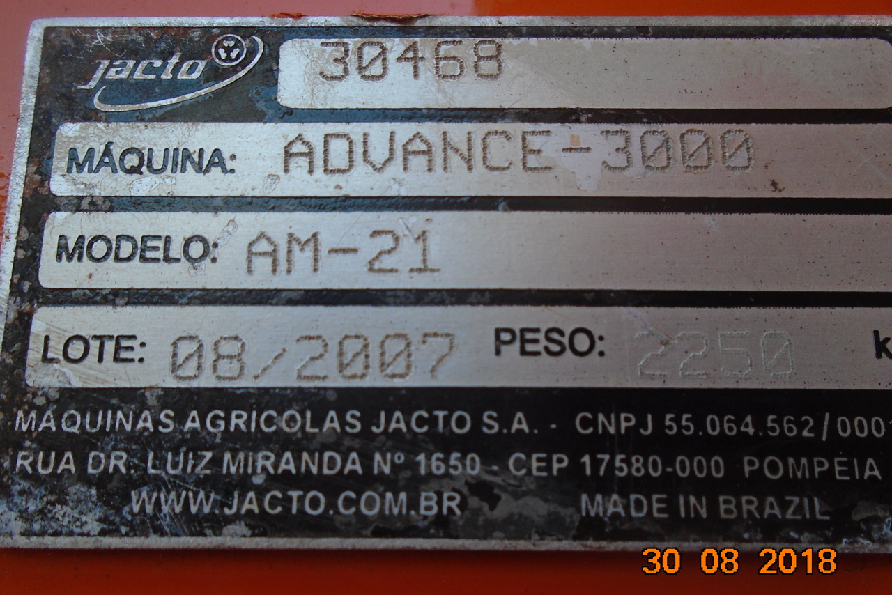 Jacto Advance 3000 AM21 - 07/07 9