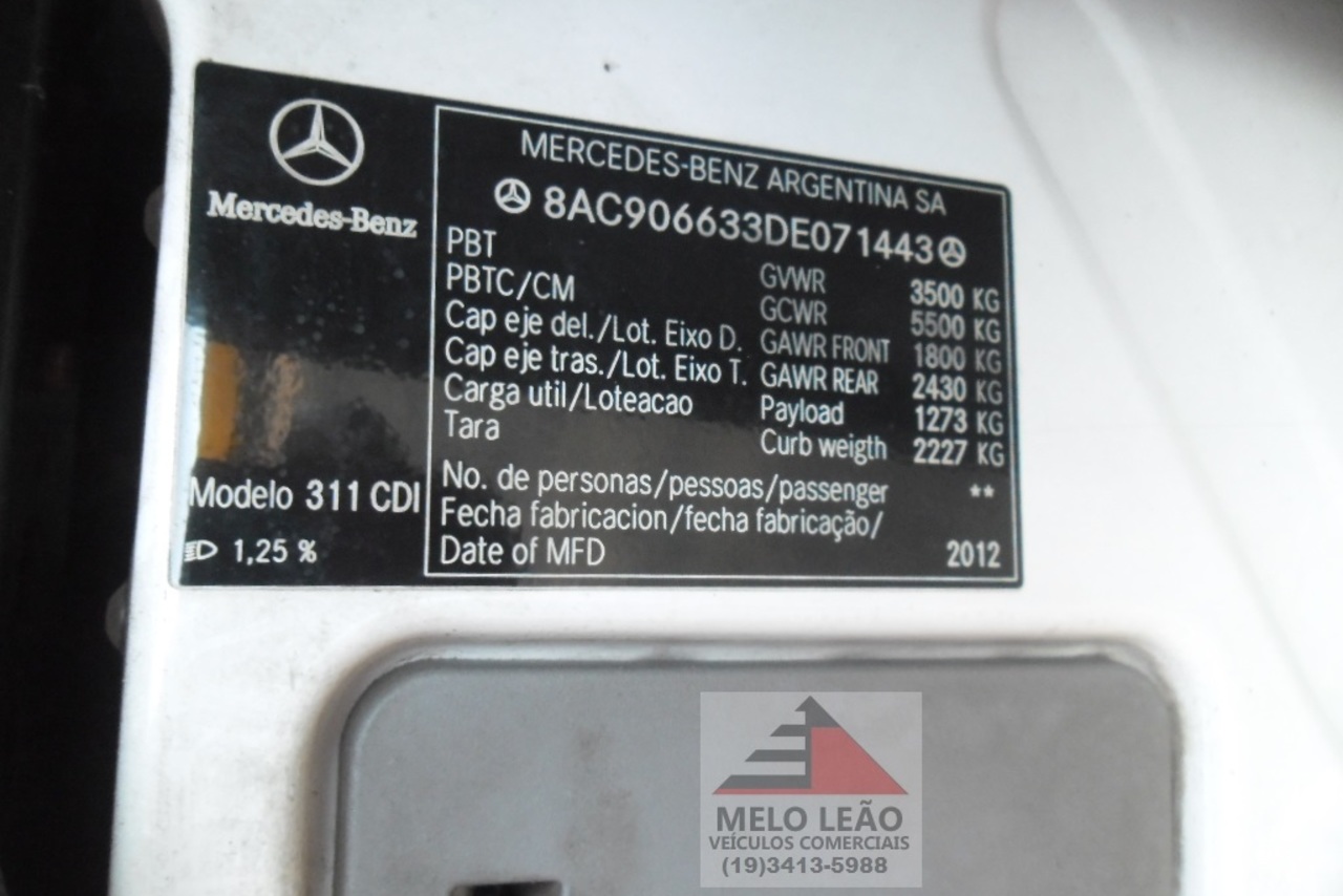 Mercedes Benz Sprinter 311 CDI - 12/13 3