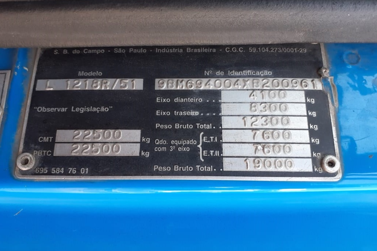 Mercedes Benz MB 1218 - 99/99 8