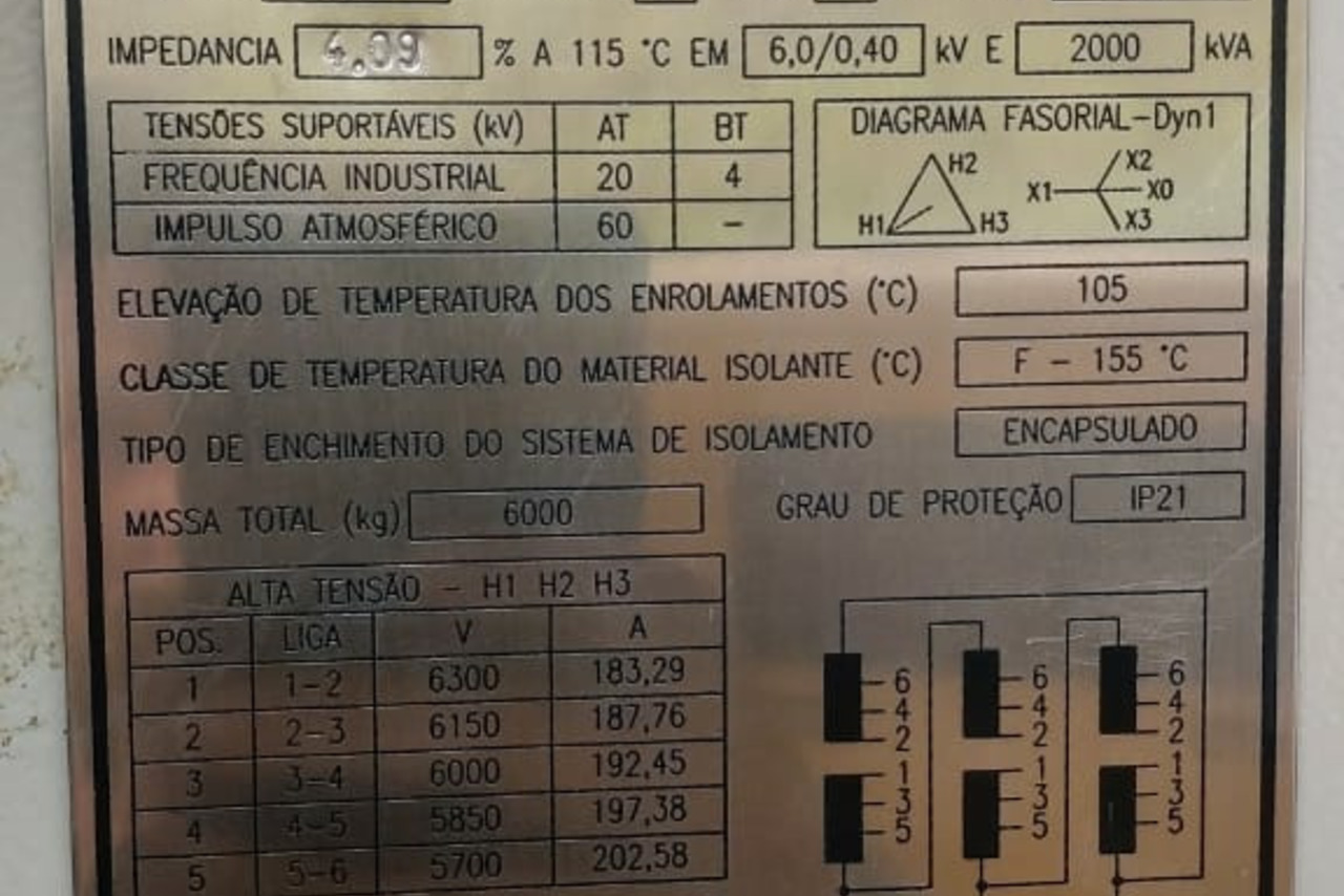 Trafo Equipamentos   2000 KVa 50HZ - 09/09 9