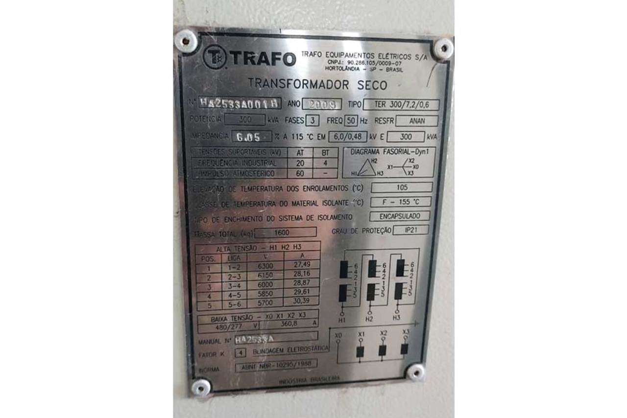 Trafo Equipamentos   300 kVA - 09/09 2
