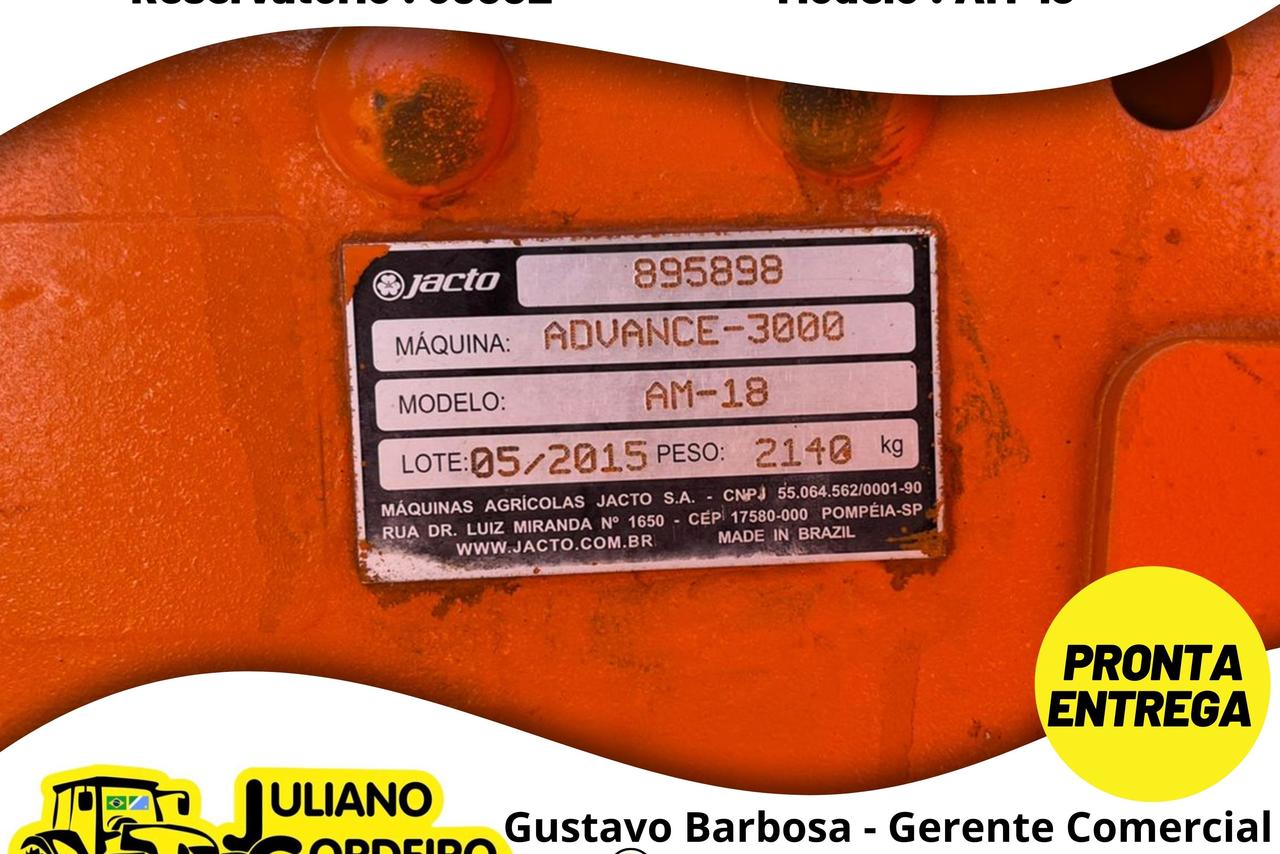 Jacto Advance 3000 AM18 - 15/15 2