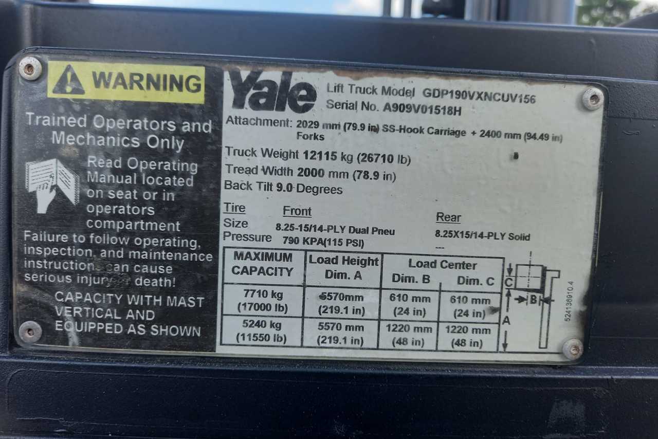 Yale GDP 190VX - 10/10 11