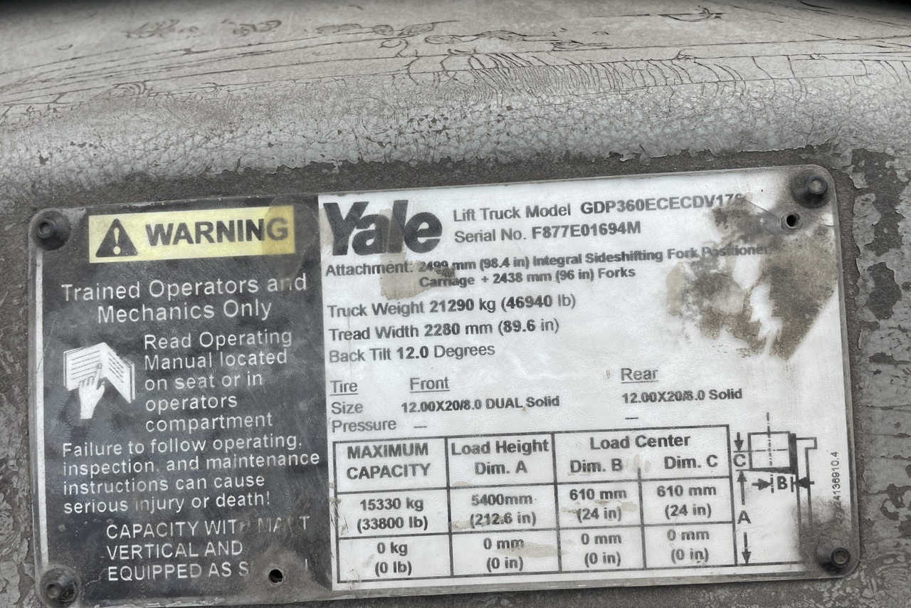 Yale Empilhadeira - 11/11 10