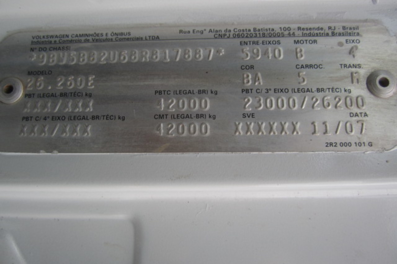 Volkswagen 26-260 - 07/08 10