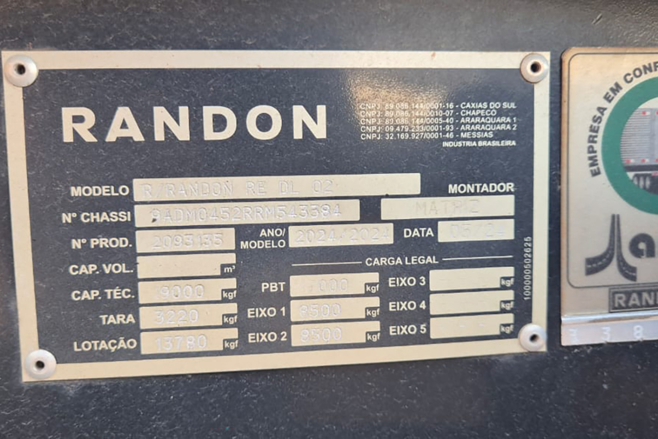 Randon Caçamba - 24/24 8