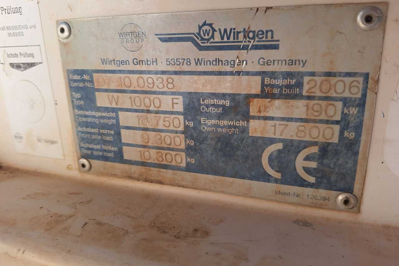Wirtgen W1000 - 06/06 10