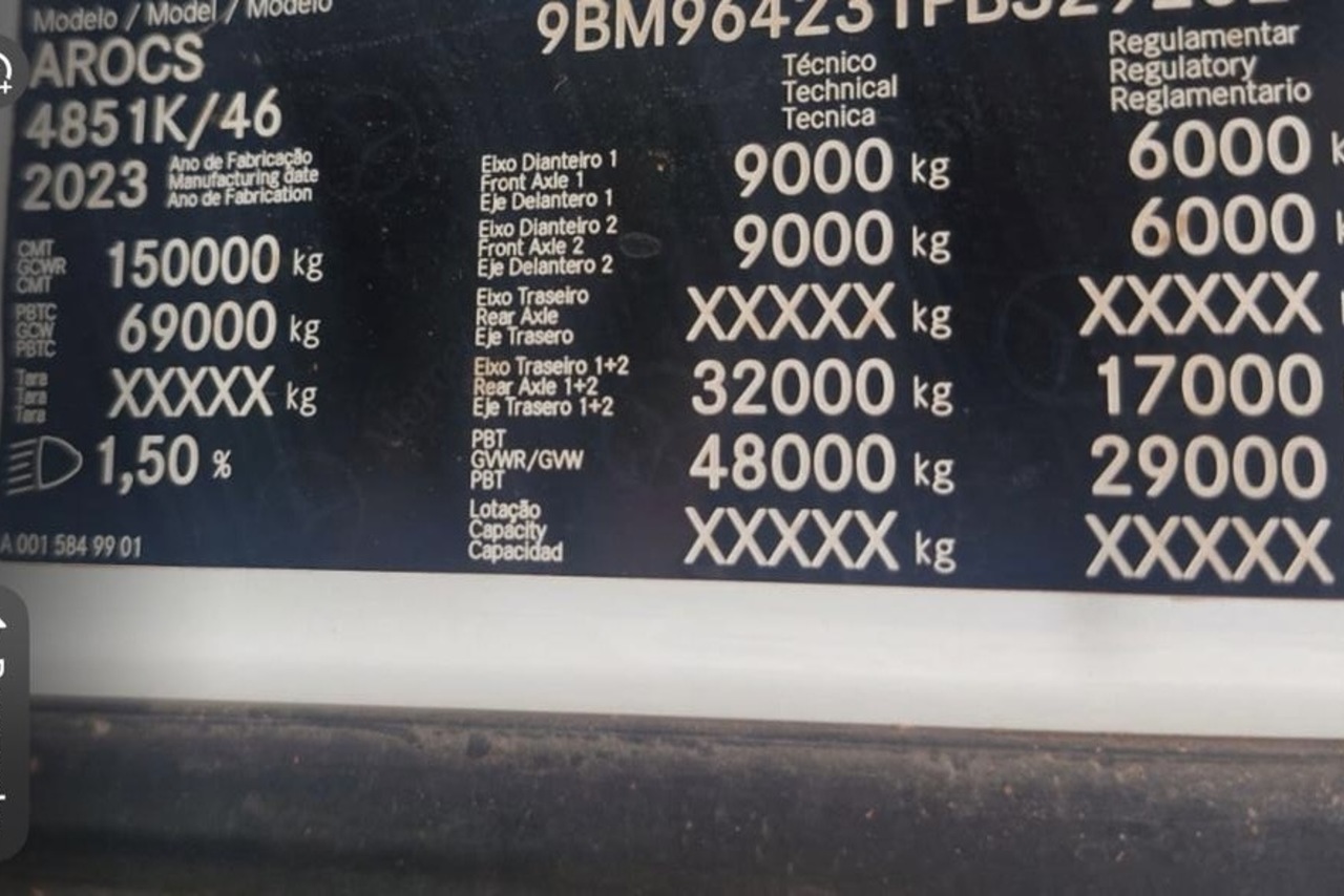 Mercedes Benz Arocs 4851 - 23/23 7