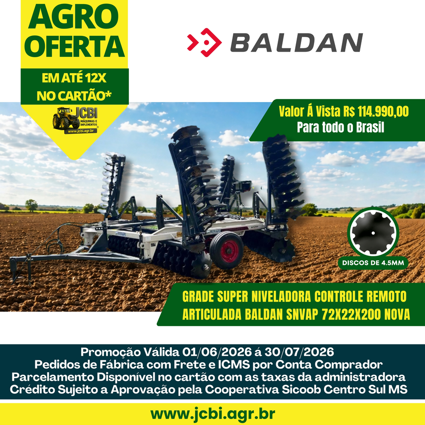 Baldan  Controle Remoto Articulada 72 Discos -  2