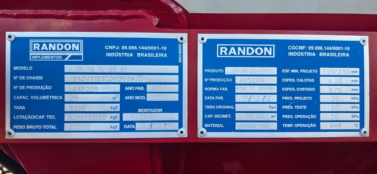 Randon Tanque - 12/13 15