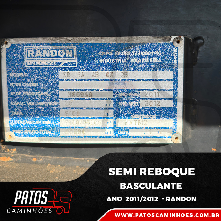 Randon Caçamba - 11/12 18